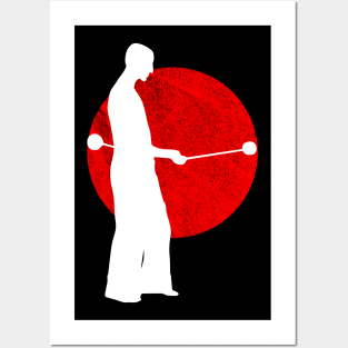 Silhouette Poi Ball Spinner Posters and Art